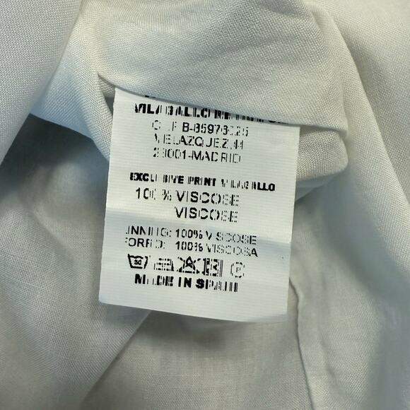 Vilagallo Women’s Ikat Exotic Animal V Neck Popover Dress Resort Cruise Size 42 - Picture 3 of 8